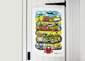 Herdy heroes tea towel raises £20,000 for charities