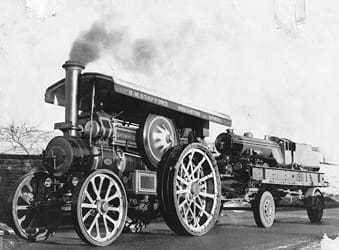 Steam traction engine to tow locomotive from Carlisle to Ravenglass