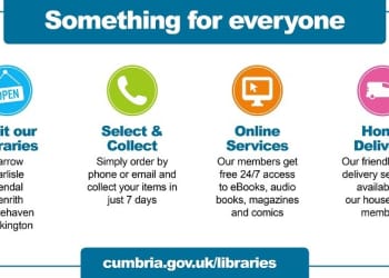 Book borrowing returns as Cumbria County Council’s six main library buildings reopen