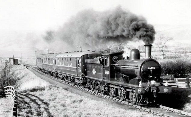65033 hauling an enthusiasts special on 7th May 1960 - her very last trip over the Stainmore route to Kirkby Stephen East