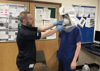Lancashire man volunteers to help fit essential masks to frontline staff