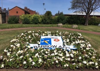 Large Barrow AFC emblem installed in Coronation gardens following long-awaited promotion