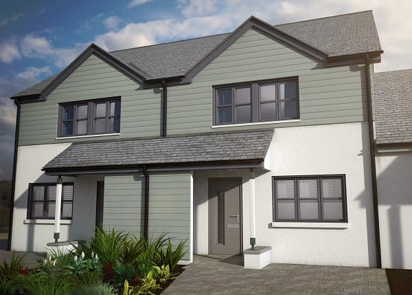 How the two bedroomed semi-detached homes will look on completion.