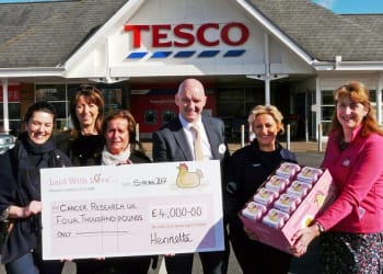 Tesco and Laid with Love® eggs boost funds for Cancer Research UK