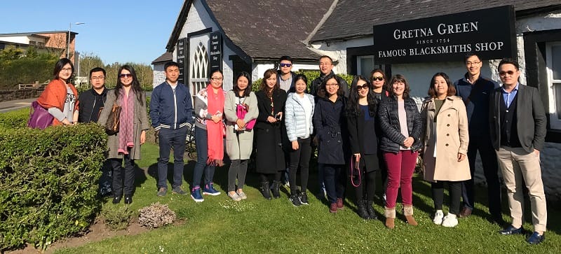 Chinese familiarisation visit to Gretna Green 2017