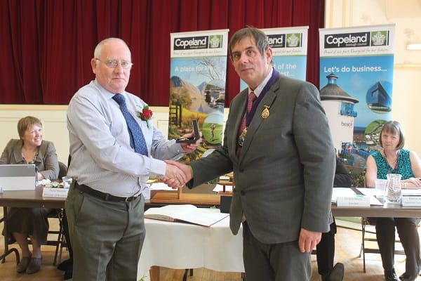 Copeland Council's new chairman Alistair Norwood (right) with his deputy chairman Allan Holliday