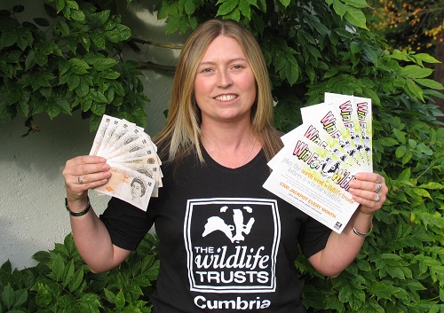 Hazel Jones, Senior Fundraising Officer at Cumbria Wildlife Trust. The charity’s Win for Wildlife Lottery has now raised over £100,000 for wildlife.