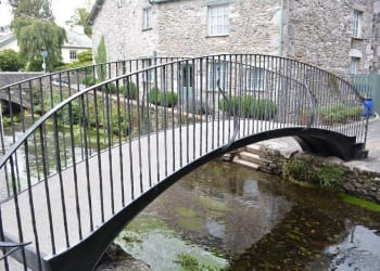 Long-awaited footbridge installed in Cartmel