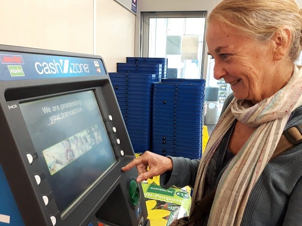 Sarah’s mum, Jane Wall, success with the cash machine