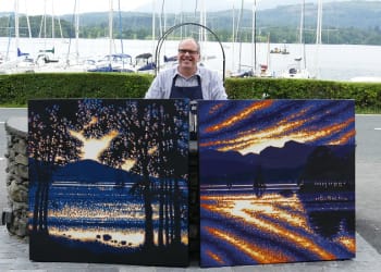 Artist Gordon Hunt completes two stunning masterpieces at Low Wood Bay