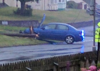 Workington road closed after crash