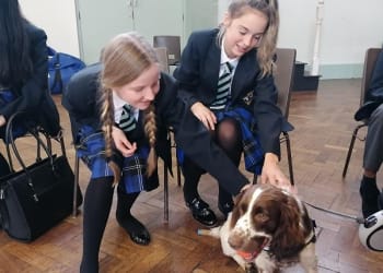 CNC sniffer dog training for St Bees School students