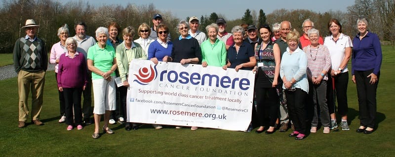 Competitors congregate ahead of the competition; Norma Owen holds the banner (left), with Rosemere’s Tammy Hoskins (right) : (Image: Jo Spencer)