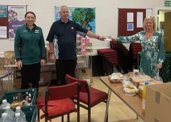 Welcome donation of over £1,200 given to Salvation Army