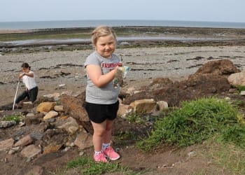 Six-year-old’s fight against littering on Cumbrian coast