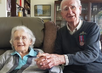 Homecare worker organises special VE Day tea party for Armed Forces veteran