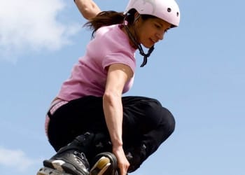 Jenna Downing Women’s inline skating World Champion at Cumbria School Games