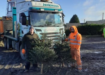 AW Jenkinson Forest Products recycles Christmas trees in aid of Children’s Hospital Charity