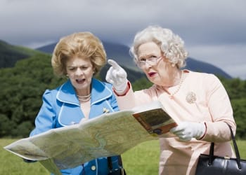 The Queen and Maggie enjoy the Lakes