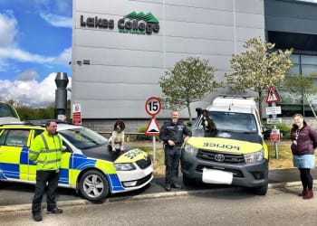 Staff at Lakes College called ‘lifesavers’ for helping police train new dogs