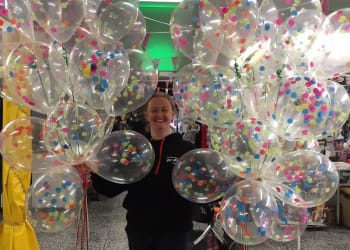 Balloon designer Lynne aims to try to keep people smiling