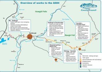 Work starts on A684 road safety improvement scheme