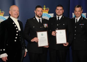 Officers showed ‘outstanding bravery’ when faced with suicidal man