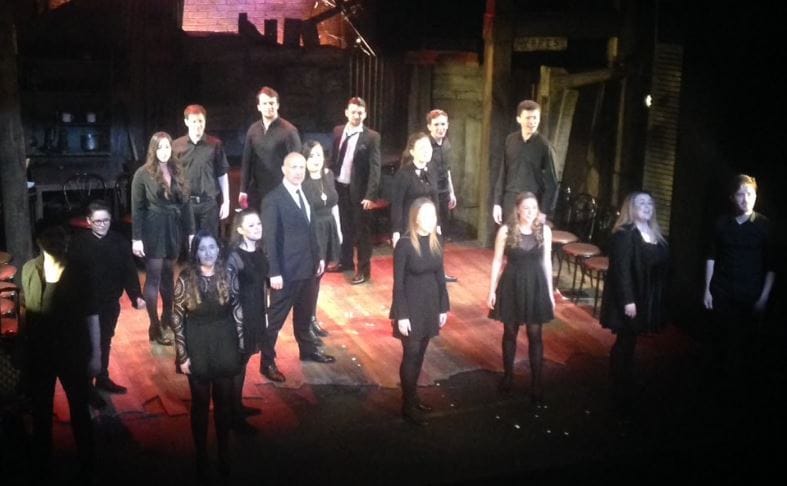 On stage at the Arts Theatre, London.