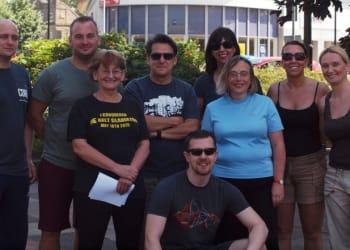 Health and social care workers abseil down Carlisle’s Civic Centre for charity