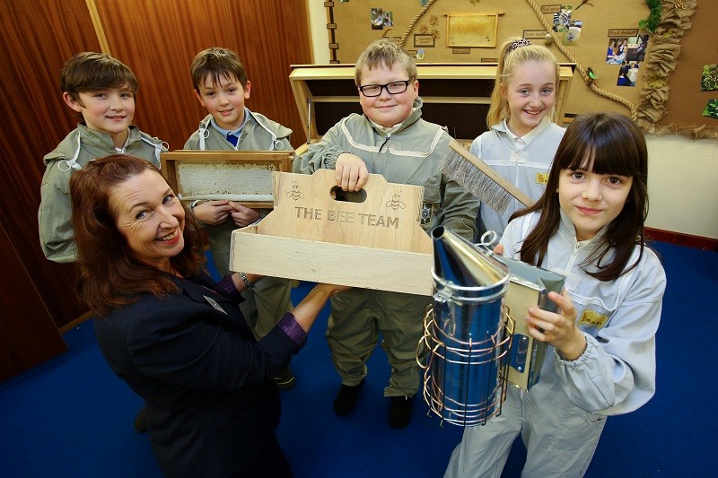 Jones Homes funds new beehive for Heron Hill Primary School s eco