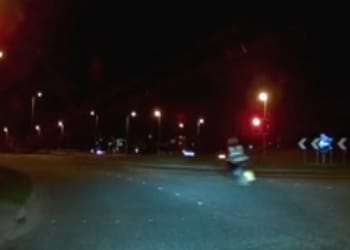 WATCH: Man was over drug-drive limit as he rode through two red lights on Penrith roundabout