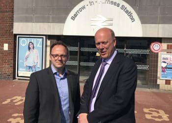 Simon Fell welcomes Transport Secretary to Barrow and Furness