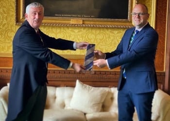 MP presents Commons Speaker with Raiders tie