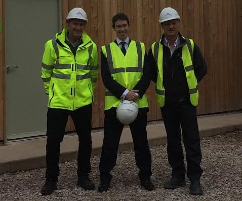 L-R: Steve Atkinson (Company founder and director), Rory Stewart MP, Neil McKaskie (Operations director)