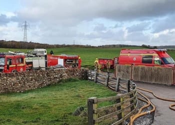 Firefighters tackle Gosforth barn fire