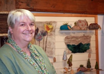 New member brings “fluphie” fibre creations to The Wool Clip