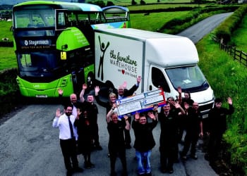 Stagecoach Sponsers Right2Work saving 10 double deckers of landfill in Kendal