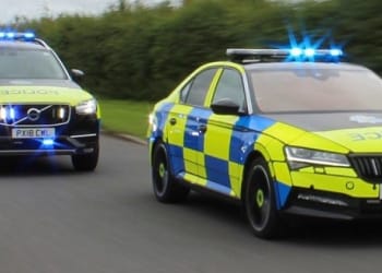 Two police cars