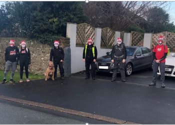 BAE Systems team walking home for Christmas