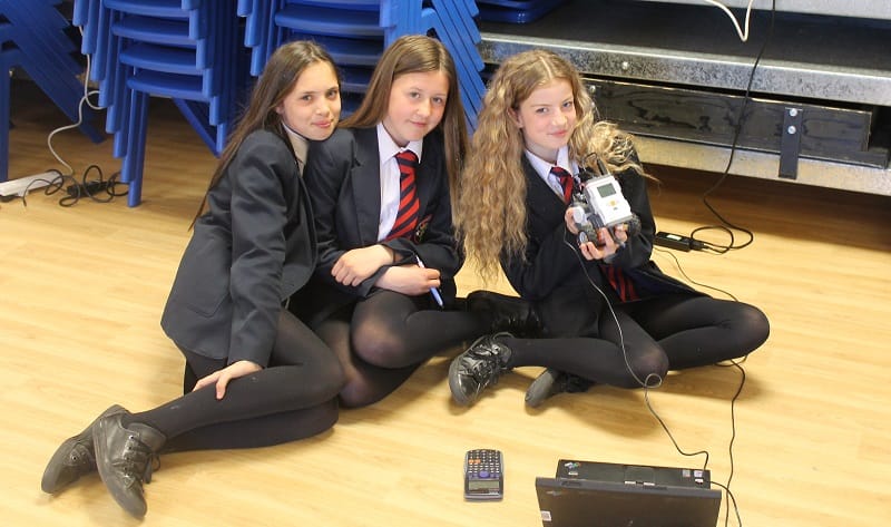 Year 7 students taking part in the Robotics Day