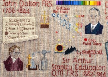 Exhibition of colourful embroideries created by thousands of people from around the world