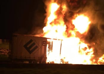 Firefighters tackle A66 lorry fire