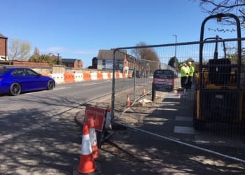 Warwick Road water works progresses during lock-down