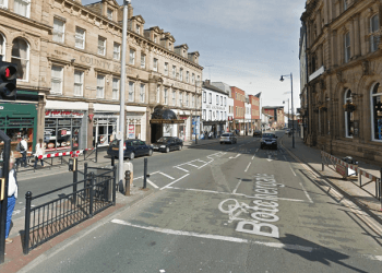 Footway improvement works on Botchergate, Carlisle