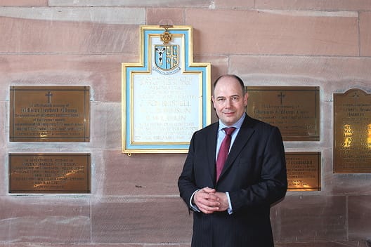 Jeremy Hallows at St Bees School after appointment to post of Head Teacher. He will take the helm in September 2017