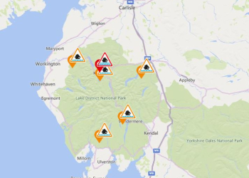 Flood warnings in force for Cumbria