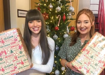 JF Hornby staff deliver hampers of joy