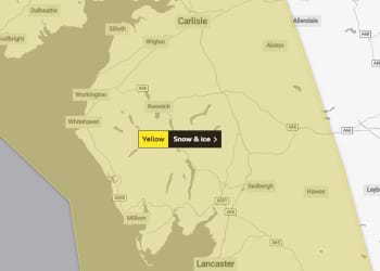 Snow and ice warning for Cumbria