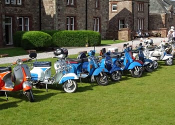 Irton Hall Hosts the 54th Annual Veteran Vespa Rally