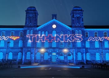 #makeitblue campaign lights up former Cumbria hospital as university says thank you to frontline heroes